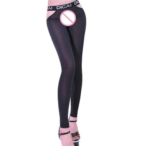 Aliexpress Com Buy Sexy Women Holow Out Ice Silk Transparent Leggings