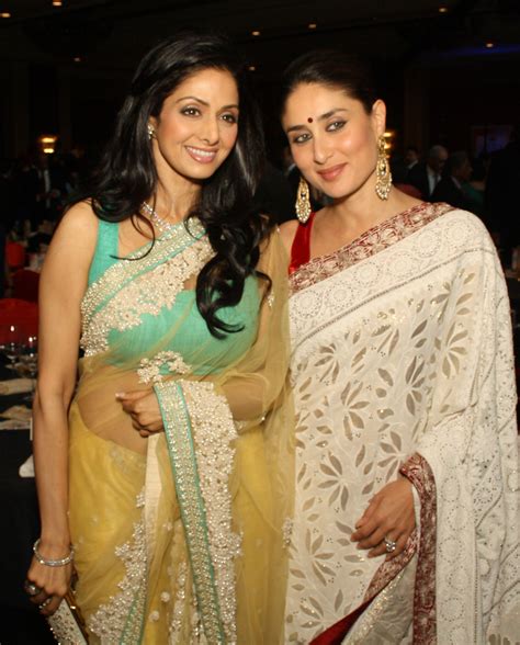 Two Bollywood Divas Sridevi And Kareena Kapoor Khan At The Ndtv Indian Of The Year 2012 Awards