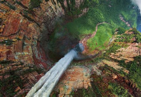 Dragon Falls Venezuela Auyantepui Mountain Earth Landscape Nature