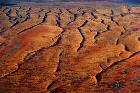 Sand Dunes Aerial View Central Australia Stock Photo Dissolve
