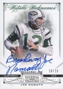Joe namath was a quarterback for the ny jets for twelve successful seasons, during which he the stable prices and consistently strong demand make the 1965 topps joe namath rookie card a very. Top Joe Namath Football Cards, Vintage Cards, Rookie Cards