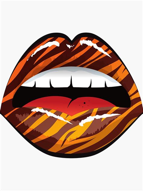 Lips Mouth Face Mask Sticker By Obt06 Redbubble