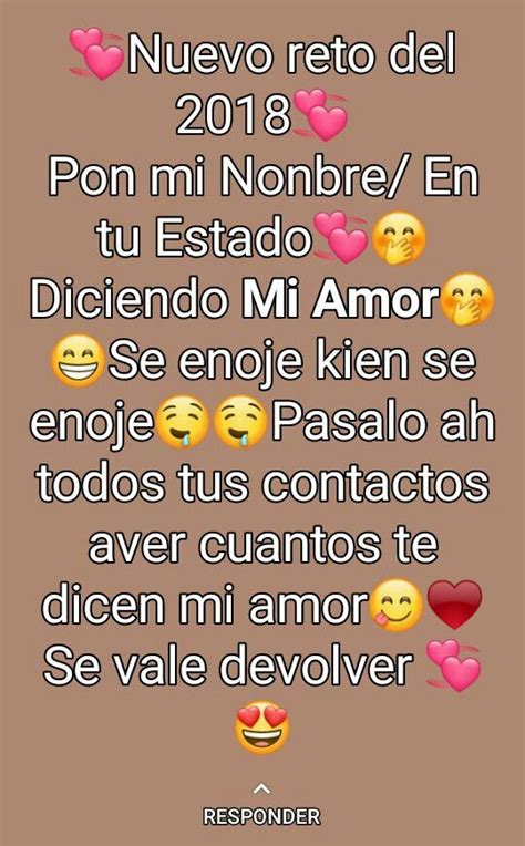 Los mejores retos para whatsapp ➤➤⭐ envía estas cadenas a tus contactos más bienvenidos a este nuevo artículo donde vas a encontrar cadenas de retos para whatsapp de todo tipo, desde juegos hasta retos de amor para poder compartir con 3 cadenas para whatsapp de retos hot. Pin de Dafne Campusano en Pregunta | Pinterest | Foto para ...