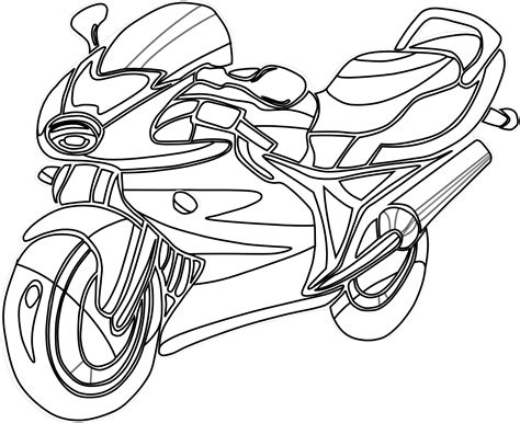 Motorbike Line Drawing Clipart Best