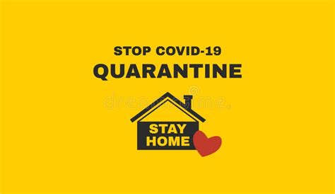 Stay Home Stay Safe Stop Coronavirus Quarantine Banner Vector Sign