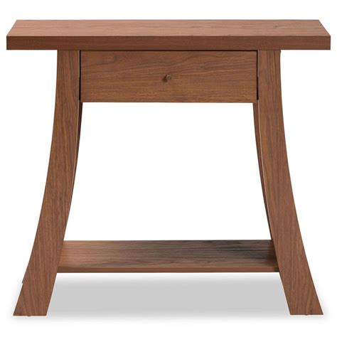 Baxton Studio Herman Console Table In Walnut Brown Nfm In 2022