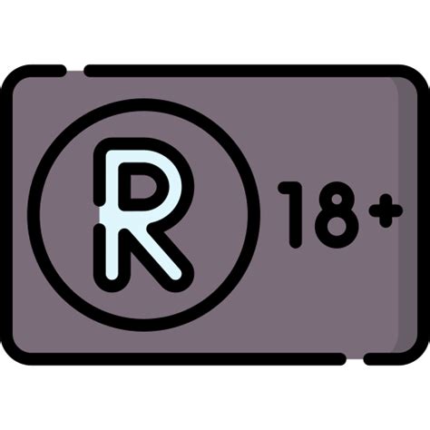 Rated R Special Lineal Color Icon