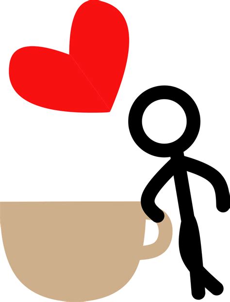 Download Coffee Love Stick Man Drink Stick People Drinking Coffee