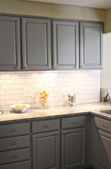 Best Kitchen Backsplash For Grey Cabinets Steel Corbels Granite