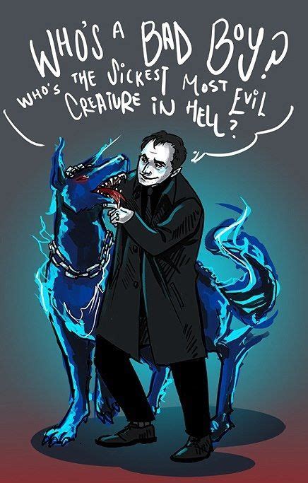 Crowley And His Hellhound Supernatural Fandom Castiel Supernatural Drawings Supernatural