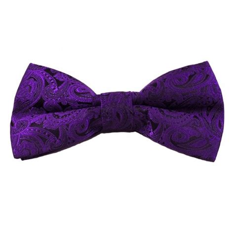 Purple Paisley Pattern Mens Bow Tie From Ties Planet Uk