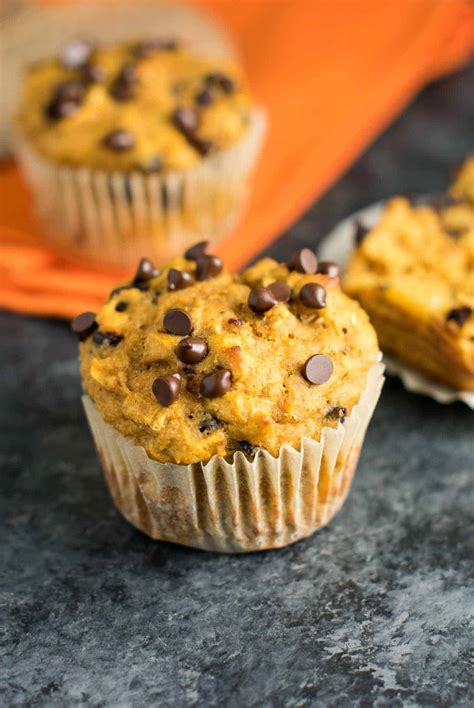 Healthy Pumpkin Chocolate Chip Muffins Recipe Build Your Bite