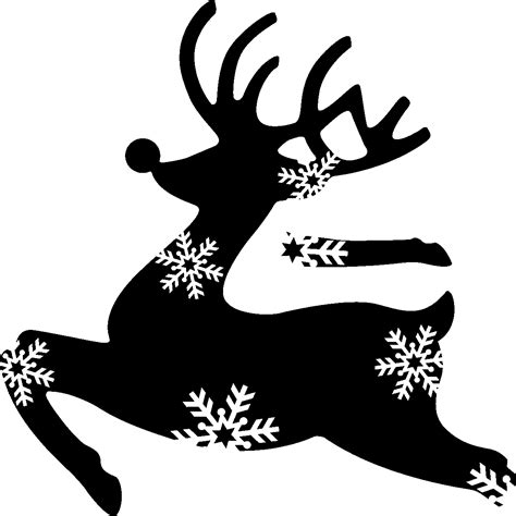 Reindeer Antler Silhouette Handm Clip Art Jumping Deers Png Download