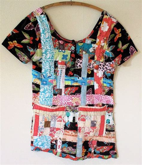 Wearable Folk Art Fabric Collage Clothing Dress Antique Etsy