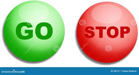 Stop And Go Buttons Stock Illustration Image Of Communication 38131