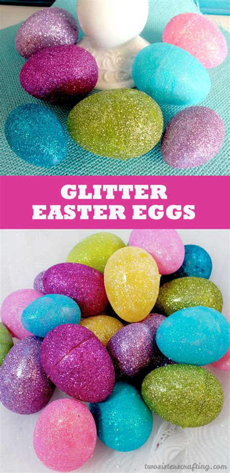 Glitter Easter Eggs Two Sisters