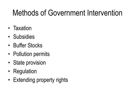 Ppt Government Intervention In The Market Powerpoint Presentation