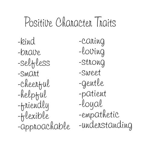Character Traits Positive Character Traits Selfless Character Trait