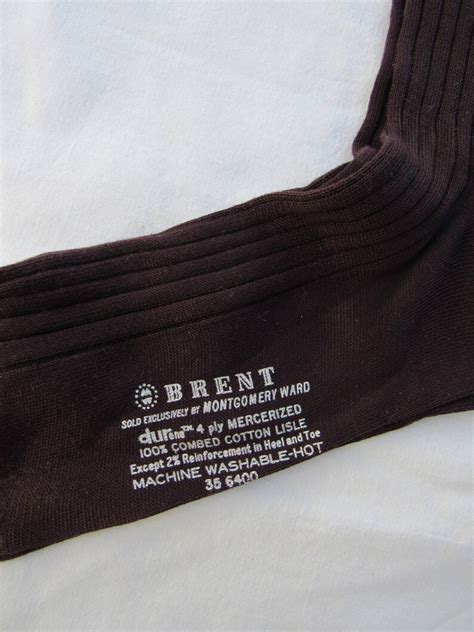 Nos Vintage 1960s Ribbed Brown Cotton Rht Mens Dress Socks Etsy