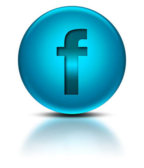 Blue Metallic Orb Icon Social Media Logos Facebook Logo
