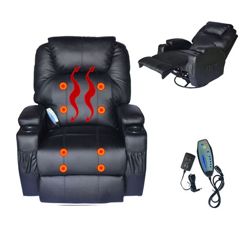 full body massage chair recliner w back roller and heat stretched foot with cloth ebay