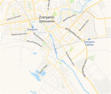 Yandex Maps Online Map Of Zrenjanin With Street Names And House Numbers