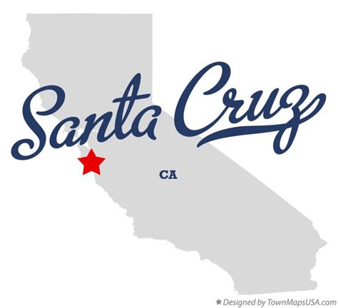 Map Of Santa Cruz Ca California