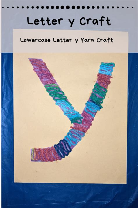Lowercase Letter Y Craft For Preschool Home With Hollie