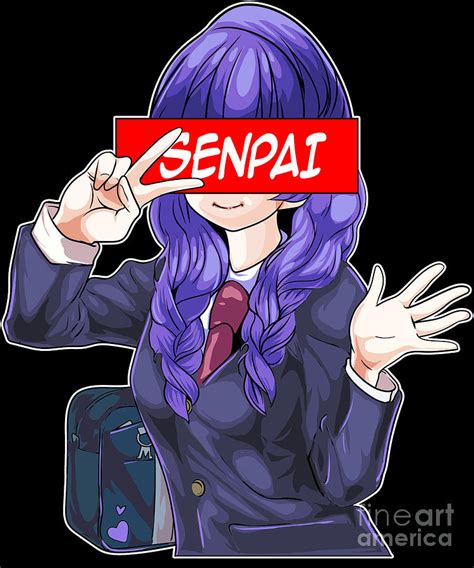 Senpai Anime Girl Japanese Cute Manga Digital Art By The Perfect