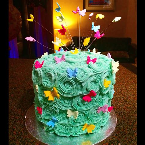 Rainbow Butterfly Cake Butterfly Cakes Cake Desserts