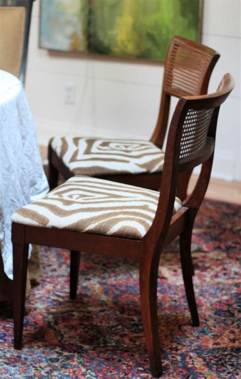 How To Reupholster A Dining Chair Seat • Mimzy And Company