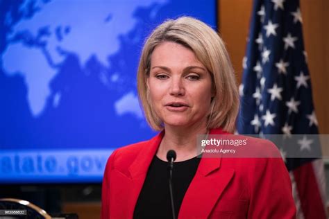 Us Department Of State Spokesperson Heather Nauert Speaks During A