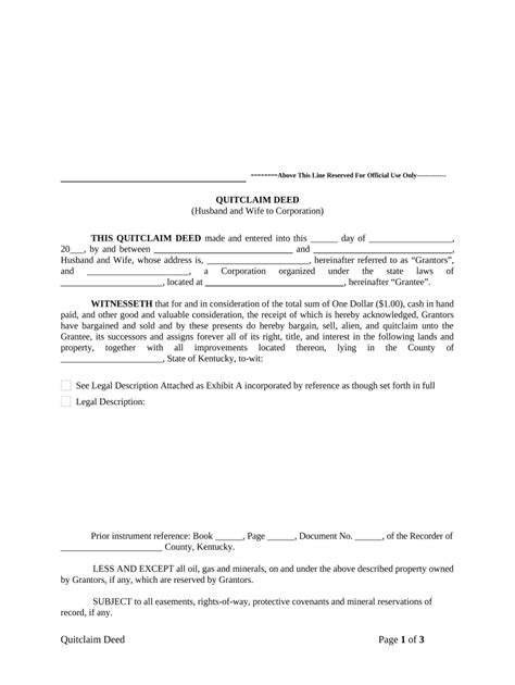 Kentucky Husband Wife Form Fill Out And Sign Printable Pdf Template