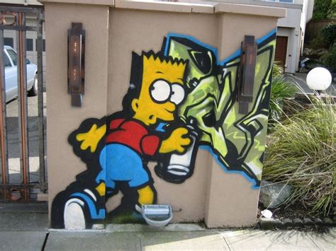 Bart Looking Out Graffiti Street Graffiti Street Art Graffiti