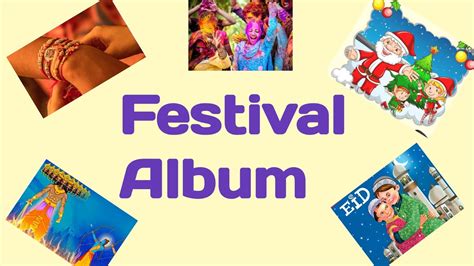 Class 3 Indian Festival Album In English5 Festivals Scrap Book