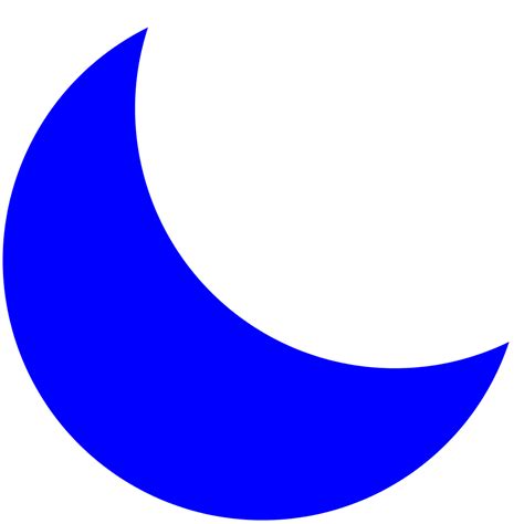 Blue Moon Crescent Clip Art Clipart Blue Crescent Moon Hd Png Images
