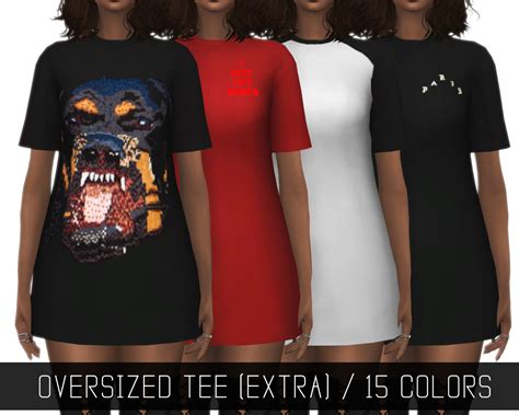 Sims 4 Ccs The Best Oversized Tee By Simpliciaty