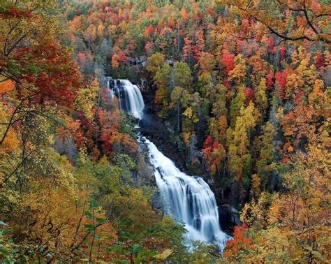 North Carolina In Fall North Carolina Waterfall Most Beautiful