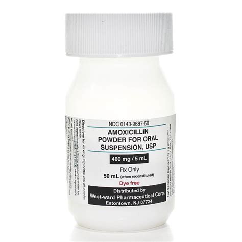 Amoxicillin Susp 400mg 5ml Df Rx Products