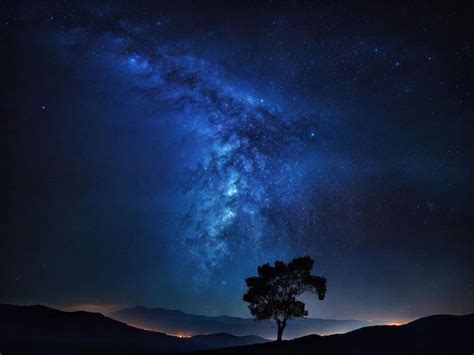 Premium Photo Dark Starry Night Sky