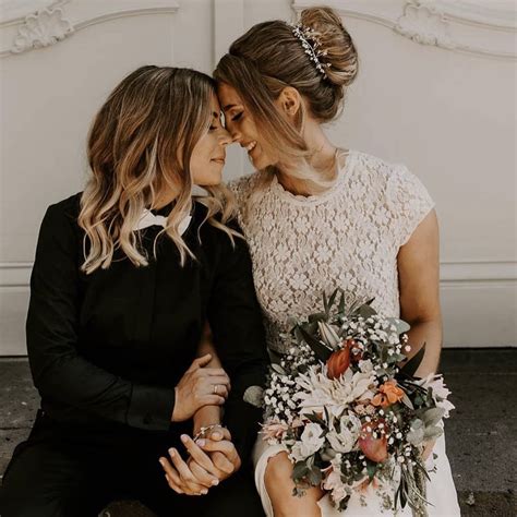 Login • Instagram Lgbtq Wedding Brides And Bridesmaids Bridesmaid Updo