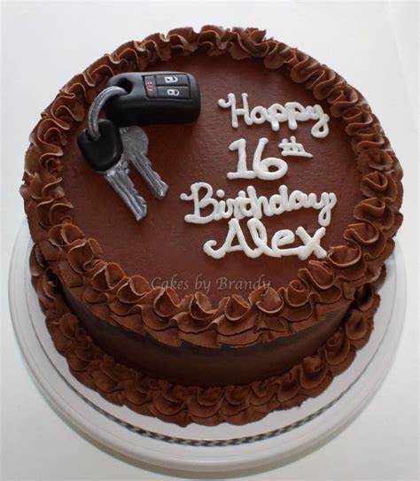 Home blog 2 tier 16th birthday cake. Car keys sweet 16 cake for boy | Sweet birthday cake ...