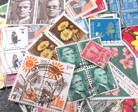 Postage Stamps 1000 International Postage Stamps Philately Etsy