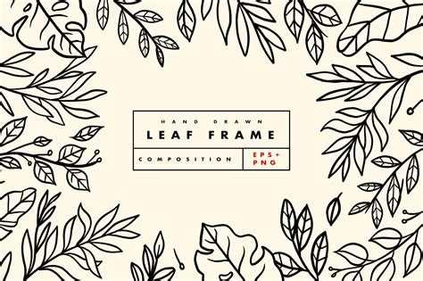Free Downoad Vector Leaf Frame Composition Eps File