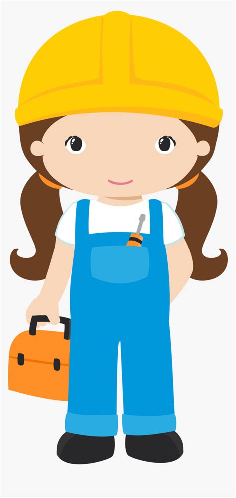 Cliparts For Free Construction Worker Girl Clipart Hd Png Download