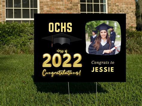 Cute Custom Senior Graduation Yard Signs Etsy