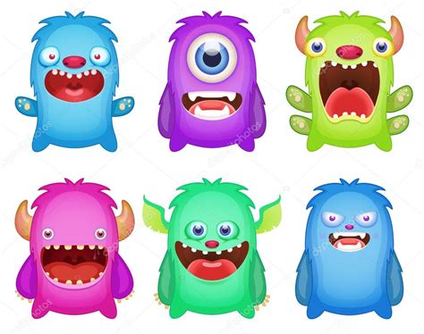 Set Of Cute Monsters Stock Vector Image By ©realillusuion 106418254