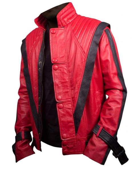Michael Jackson Thriller Red Leather Jacket Costume Men Boy Etsy