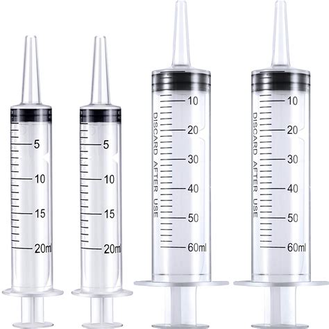 Frienda Pack Large Plastic Syringe For Scientific Labs And Dispensing Multiple Uses Measuring