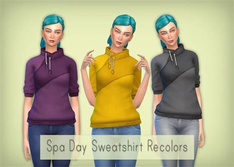 Spa Day Sweatshirt Recolors At Simsrocuted Sims 4 Updates